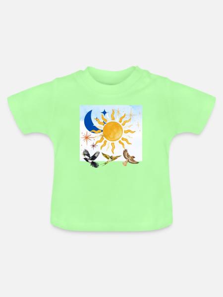 Himmel - Baby Bio-T-Shirt mit Rundhals - Mintgrün