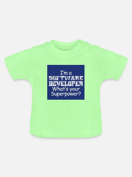Software Entwickler - Baby Bio-T-Shirt mit Rundhals - Mintgrün