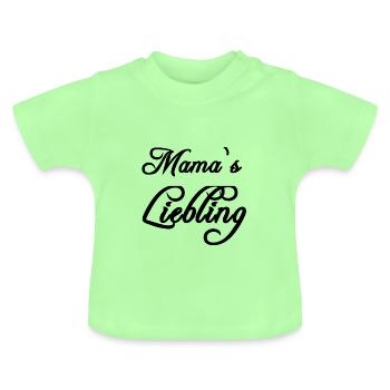 Maman chérie, bébés, enfants, amour, mère, - T-shirt bio col rond Bébé - vert menthe - Devant