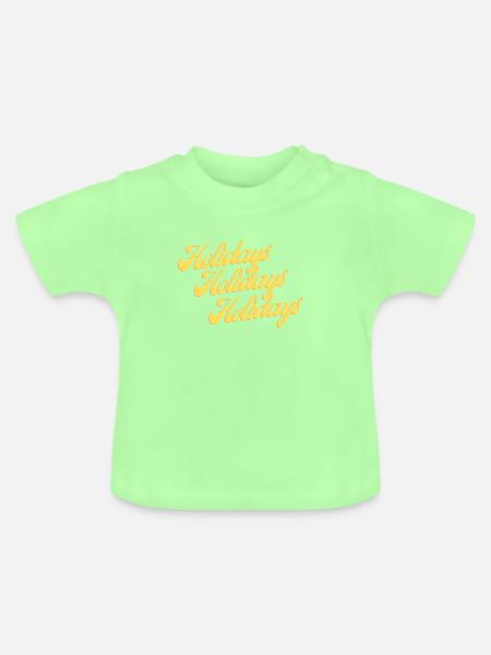 Ferien - Baby Bio-T-Shirt mit Rundhals - Mintgrün
