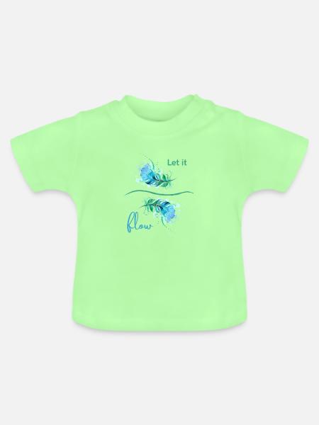 Let It Flow - Baby Bio-T-Shirt mit Rundhals - Mintgrün