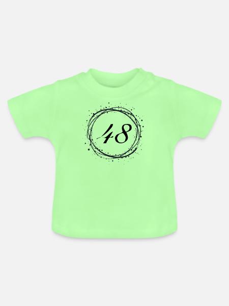 48 - Baby Bio-T-Shirt mit Rundhals - Mintgrün