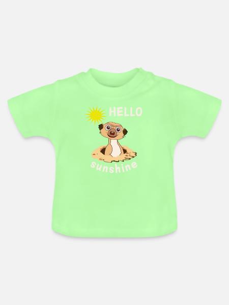 HELLO sunshine - Baby Bio-T-Shirt mit Rundhals - Mintgrün