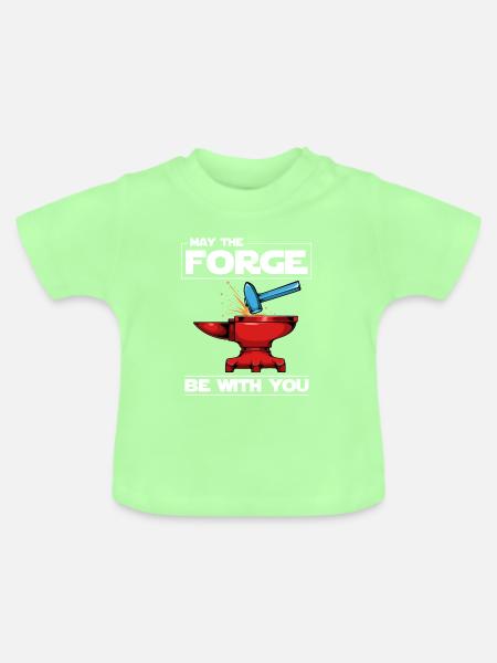 Schmiede Kraft Mashup - Baby Bio-T-Shirt mit Rundhals - Mintgrün