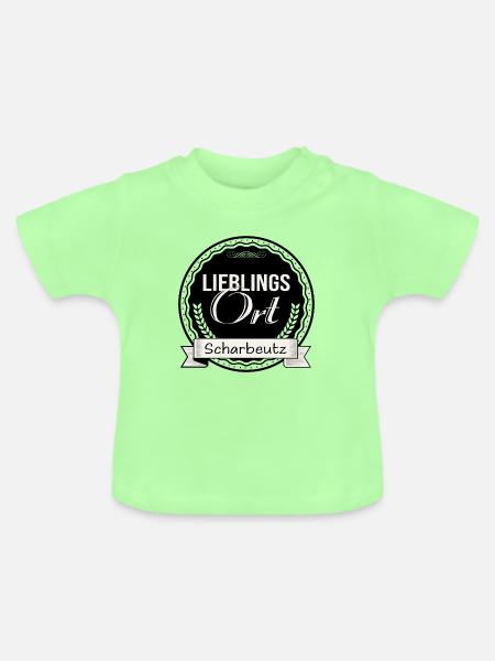 Lieblingsort Scharbeutz - Baby Bio-T-Shirt mit Rundhals - Mintgrün