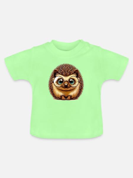 Igel - Baby Bio-T-Shirt mit Rundhals - Mintgrün
