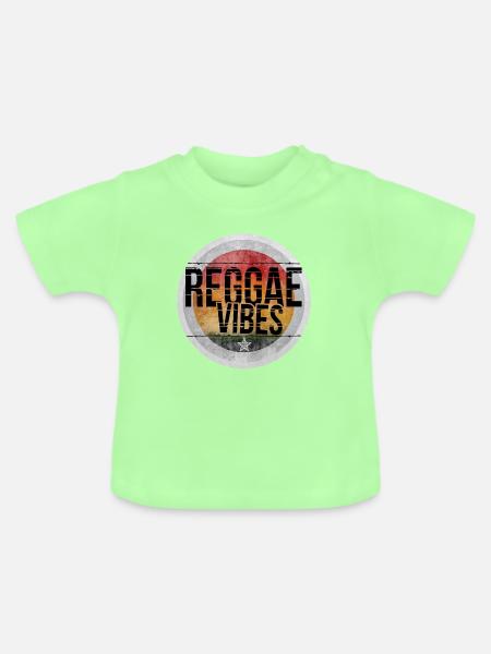 Reggae Vibes Kreis - Baby Bio-T-Shirt mit Rundhals - Mintgrün