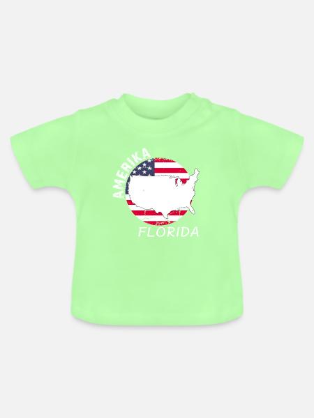 Florida - Baby Bio-T-Shirt mit Rundhals - Mintgrün