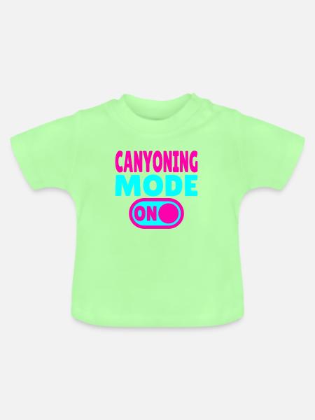 Canyoning Mode ON – Schalter auf Adrenalin - Baby Bio-T-Shirt mit Rundhals - Mintgrün