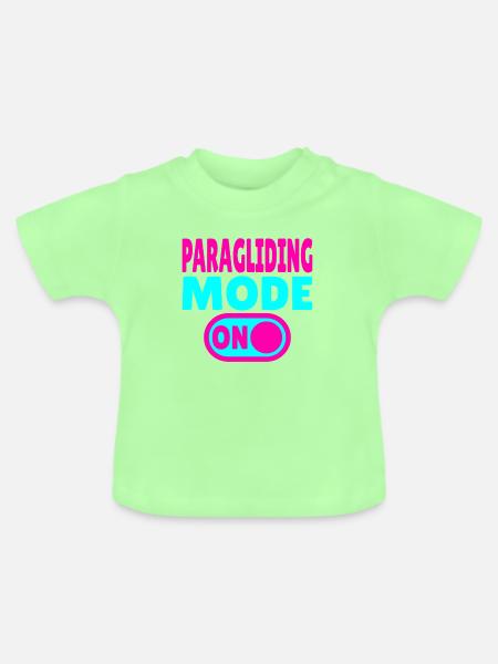 Paragliding Mode ON – Gleitschirmfreiheit - Baby Bio-T-Shirt mit Rundhals - Mintgrün