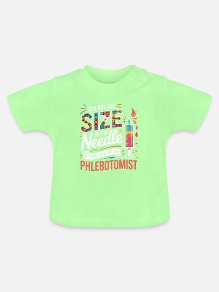 Größe zählt nicht: Phlebotomist Kunst - Baby Bio-T-Shirt mit Rundhals - Mintgrün