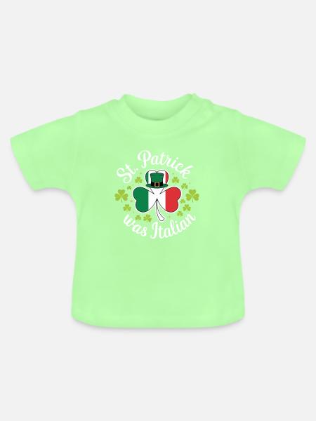 St Patrick War Italiener - Baby Bio-T-Shirt mit Rundhals - Mintgrün