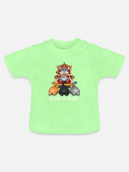 Winziger Mäusekönig Katzen Cartoon - Baby Bio-T-Shirt mit Rundhals - Mintgrün