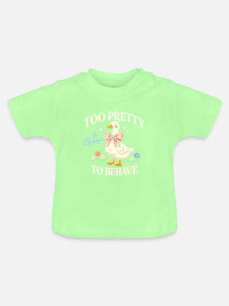 Freche Ente - Baby Bio-T-Shirt mit Rundhals - Mintgrün