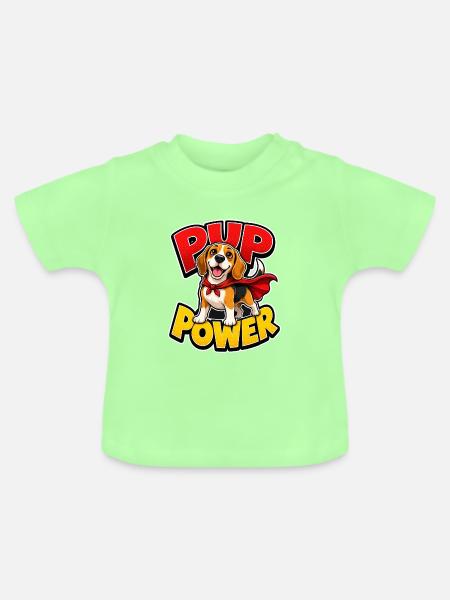 Beagle - Baby Bio-T-Shirt mit Rundhals - Mintgrün