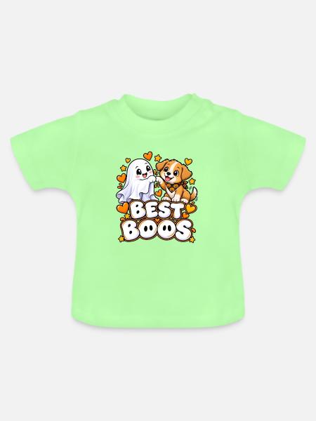 Beste Buds Hund und Geist - Baby Bio-T-Shirt mit Rundhals - Mintgrün