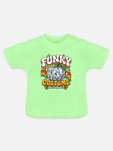Funky Kürbis Kostüm Groove - Baby Bio-T-Shirt mit Rundhals - Mintgrün