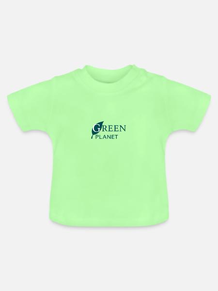 save the planet - Baby Bio-T-Shirt mit Rundhals - Mintgrün