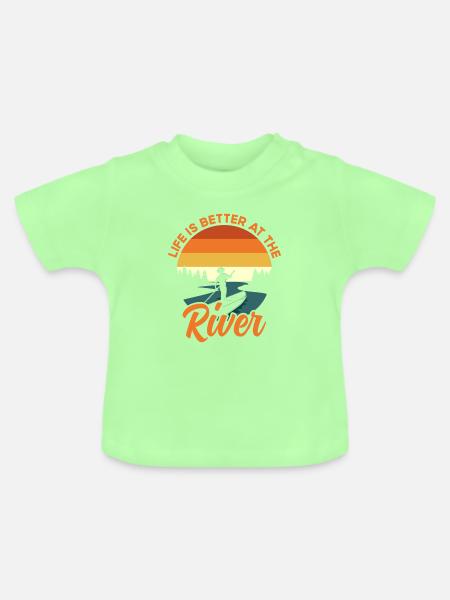 Outdoor Hiking River,Hiking - Baby Bio-T-Shirt mit Rundhals - Mintgrün