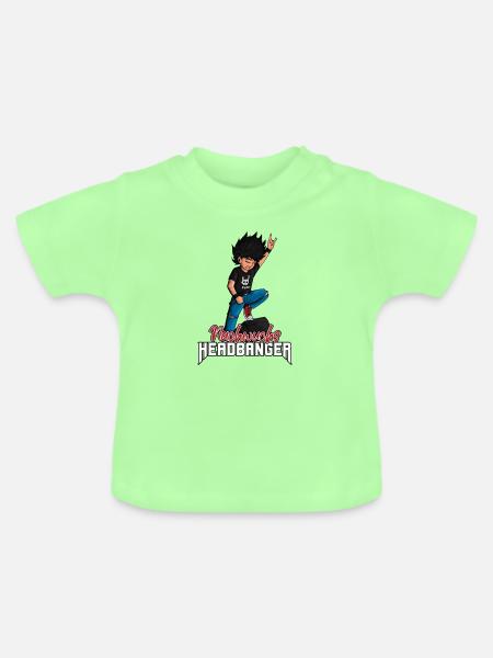 Kleine Rocker - Nachwuchs Headbanger - Baby Bio-T-Shirt mit Rundhals - Mintgrün