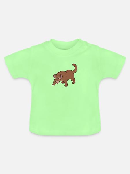 Kawaii Fossa - Baby Bio-T-Shirt mit Rundhals - Mintgrün