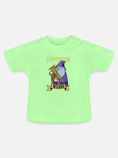 Euphonium Wizard - Euphonist - Baby Bio-T-Shirt mit Rundhals - Mintgrün
