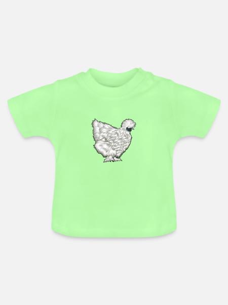 Seidenhuhn - Baby Bio-T-Shirt mit Rundhals - Mintgrün