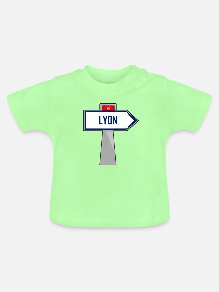 Lyon Direction - Baby Bio-T-Shirt mit Rundhals - Mintgrün