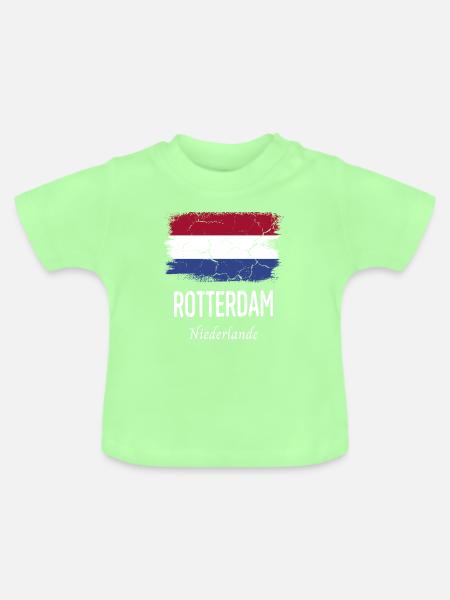 Rotterdam - Baby Bio-T-Shirt mit Rundhals - Mintgrün