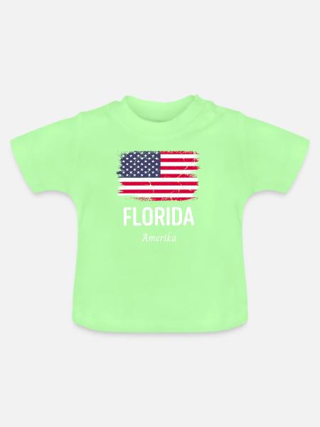 Florida - Baby Bio-T-Shirt mit Rundhals - Mintgrün