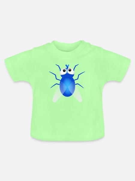 fliegen - Baby Bio-T-Shirt mit Rundhals - Mintgrün