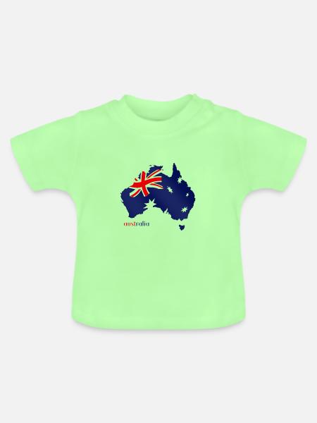 australia F - Baby Bio-T-Shirt mit Rundhals - Mintgrün