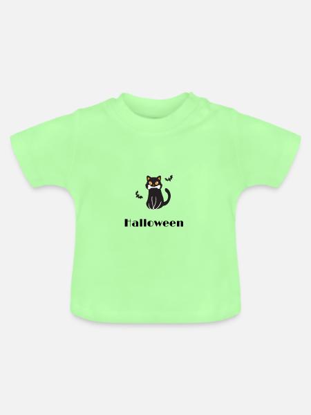 Halloween - Baby Bio-T-Shirt mit Rundhals - Mintgrün