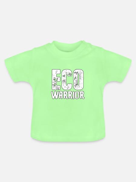 Eco Warrior J - Baby Bio-T-Shirt mit Rundhals - Mintgrün