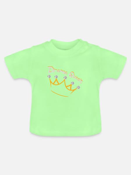 Drama Queen - Baby Bio-T-Shirt mit Rundhals - Mintgrün
