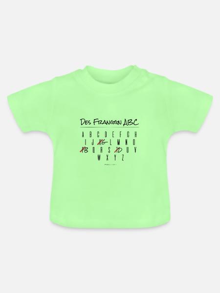 Des Franggn ABC - Franken Statements - Baby Bio-T-Shirt mit Rundhals - Mintgrün
