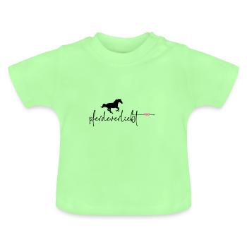 amoureux des chevaux - T-shirt bio col rond Bébé - vert menthe - Devant