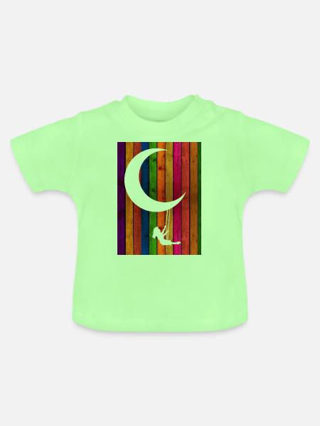 Mondschaukel - Baby Bio-T-Shirt mit Rundhals - Mintgrün