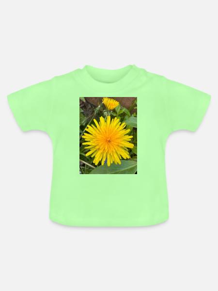 Löwenzahn - Baby Bio-T-Shirt mit Rundhals - Mintgrün