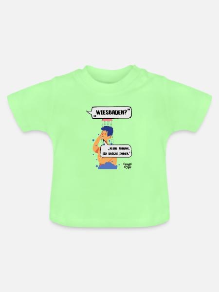 Wiesbaden? - Baby Bio-T-Shirt mit Rundhals - Mintgrün