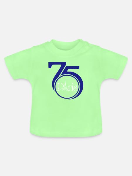 75 Paris - Baby Bio-T-Shirt mit Rundhals - Mintgrün