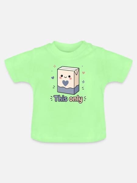 Partnerlook - 2 von 2 - Trinkpäckchen - Baby Bio-T-Shirt mit Rundhals - Mintgrün