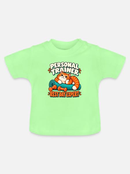 Personal Trainer - Baby Bio-T-Shirt mit Rundhals - Mintgrün