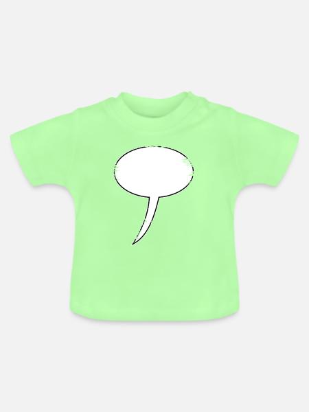 Sprechblasen-Skizze Outline - Baby Bio-T-Shirt mit Rundhals - Mintgrün