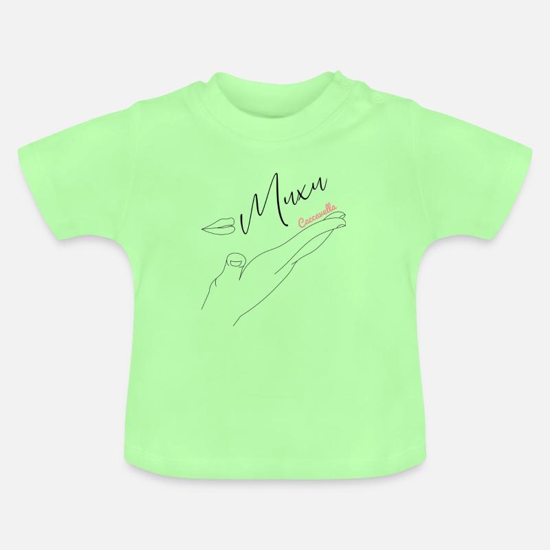 Basque Bisous - T-shirt bio col rond Bébé - vert menthe