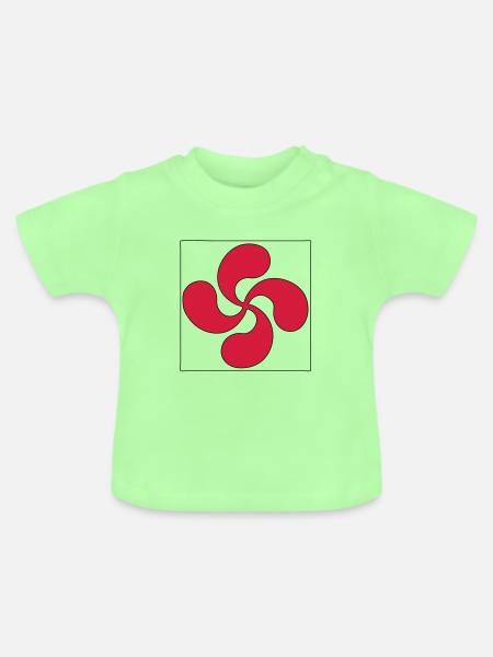 Baskische Quer - Baby Bio-T-Shirt mit Rundhals - Mintgrün