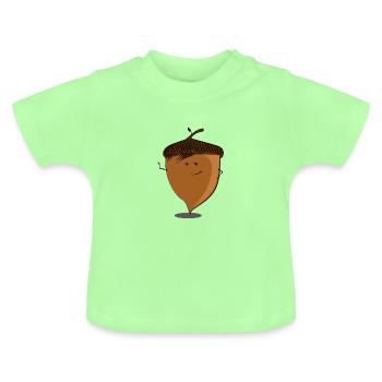 Haselnuss Haselnussbaum Haselnussstrauch Kuchen - Baby Bio-T-Shirt mit Rundhals - Mintgrün - Vorne