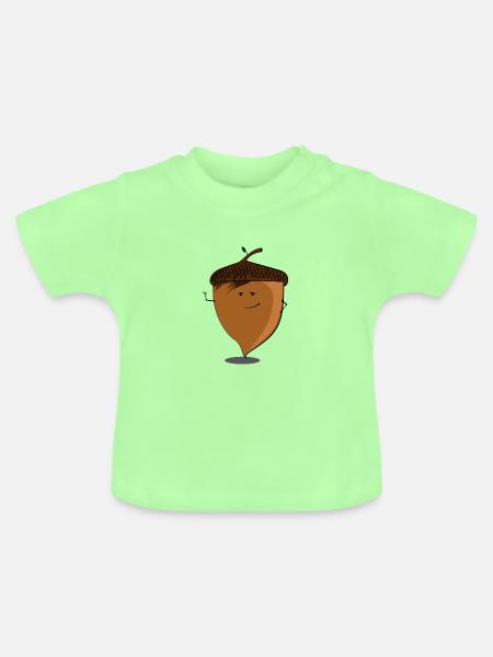 Haselnuss Haselnussbaum Haselnussstrauch Kuchen - Baby Bio-T-Shirt mit Rundhals - Mintgrün