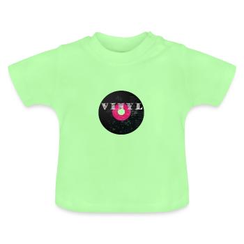 vinyle - T-shirt bio col rond Bébé - vert menthe - Devant