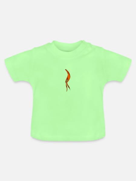 Feuer - Baby Bio-T-Shirt mit Rundhals - Mintgrün